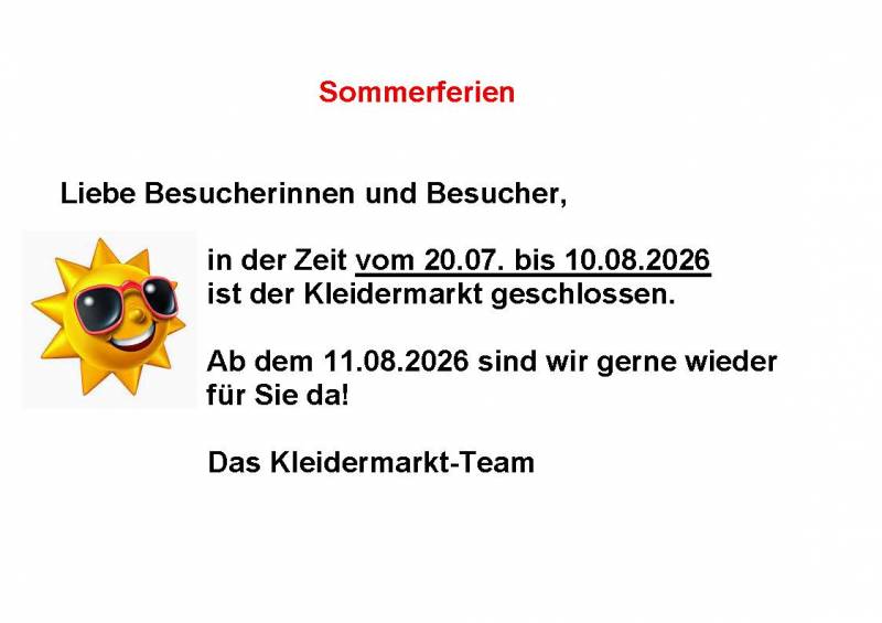 Sommerferien Kleidermakt