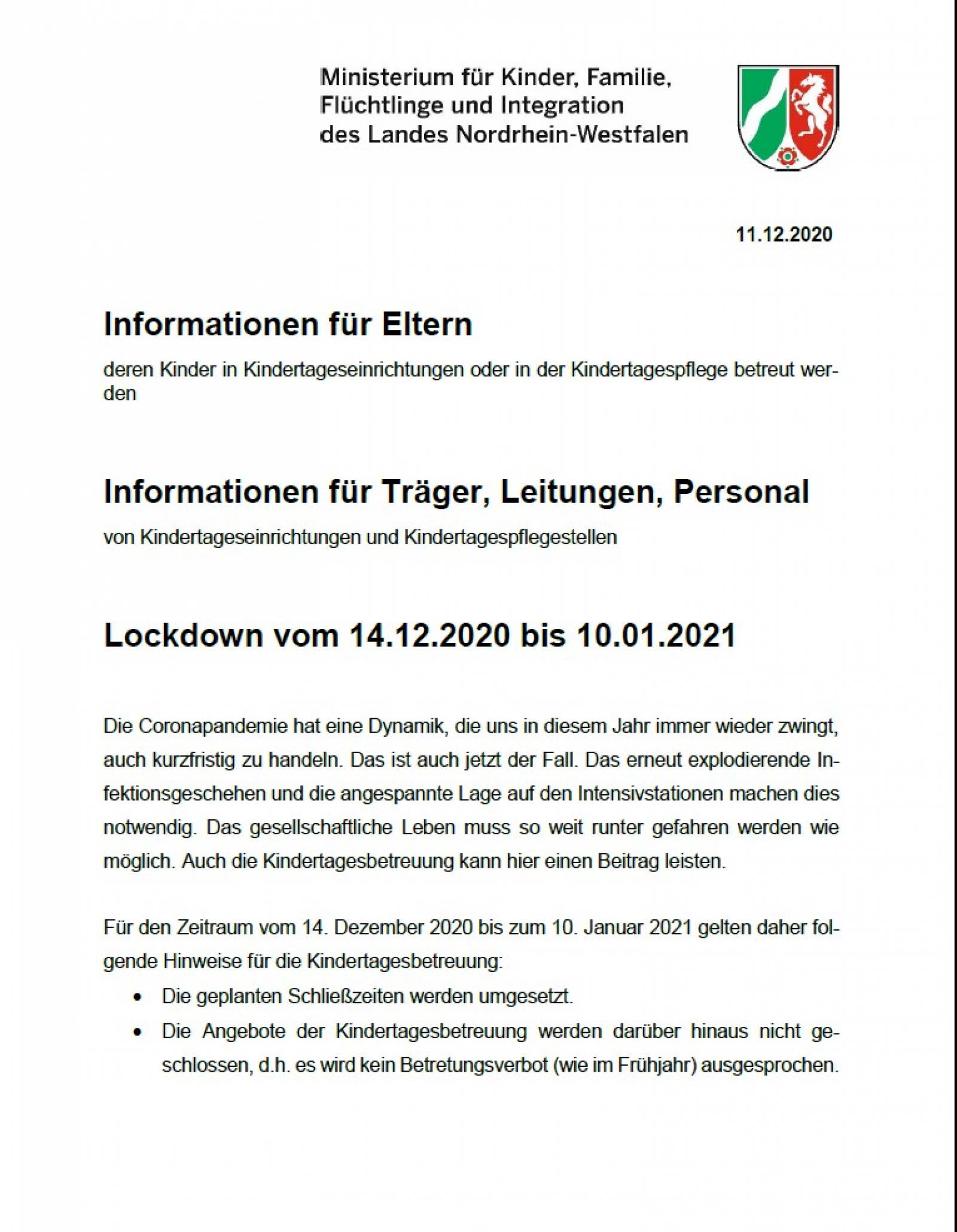 Informationen Land NRW