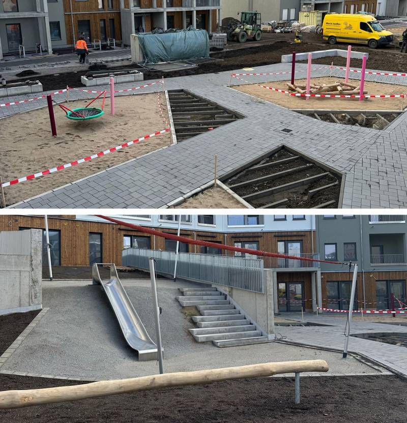 Das Außengelände der Kita