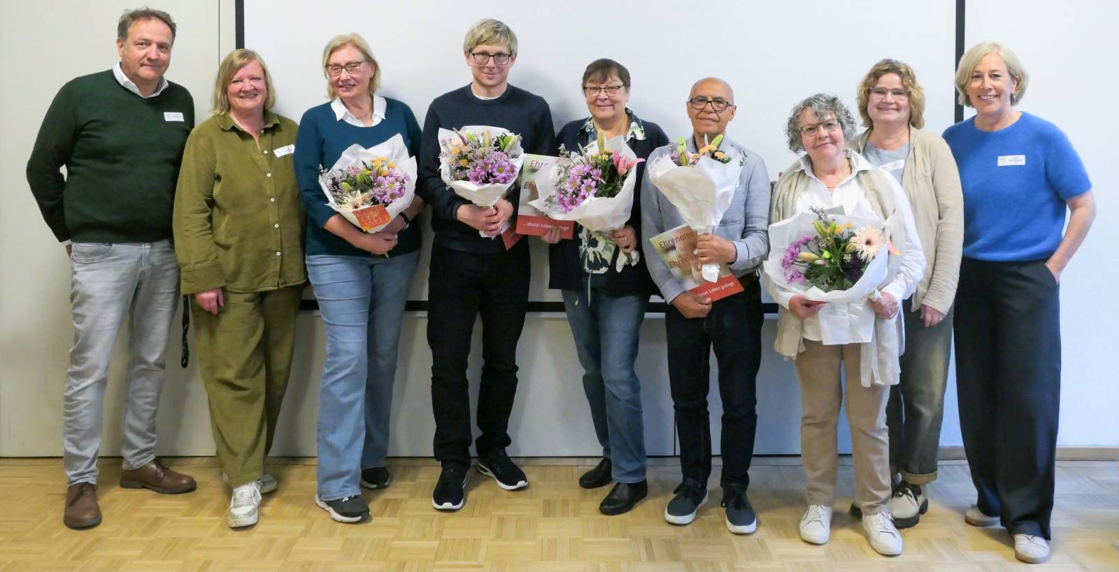 Ehrung von fünf Ehrenamtlichen
